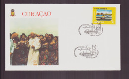 Antilles, Curaçao, Enveloppe Avec Cachet Commémoratif " Visite Du Pape Jean-Paul II " 1990 - Antillen