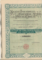 SOCIETE INDUSTRIELLE FORESTIERE ET MINIERE DU PROCHE - ORIENT - ANNEE 1924 - Mines