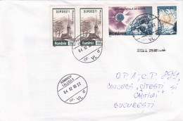 MARAMURES WOODEN CHURCH , TOTAL SOLAR ECLIPSE, STAMPS ON COVER, 2000, ROMANIA - Cartas & Documentos