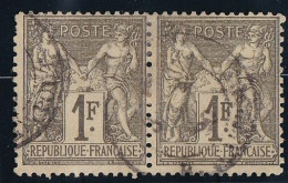 France N°72 - Paire - Oblitéré - TB - 1876-1878 Sage (Typ I)