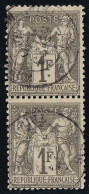 France N°72 - Paire - Oblitéré - TB - 1876-1878 Sage (Type I)
