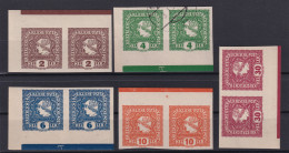 AUSTRIA 1916 - MNH/canceled - ANK 212-216 - Complete Set Of Pairs! - Ongebruikt