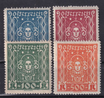 AUSTRIA 1922/24 - MLH - ANK 399, 400, 401, 403 - Ongebruikt