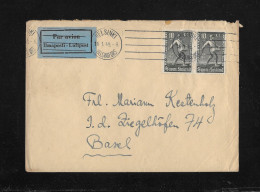 1948 Finnland  Luftpost Incoming-Brief Helsinki 16.1.48 Nach Basel - Storia Postale