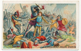 4 Images CHOCOLAT FELIX POTIN - Bataille De Poitiers, Charlemagne, Siège De Melun, Bataille D'Hastings - Autres & Non Classés