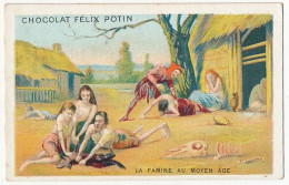 4 Images CHOCOLAT FELIX POTIN - La Famine Au Moyen Age, Bataille De Tolbiac, Le Grand Ferré, Une Ville Au Moyen Age - Other & Unclassified