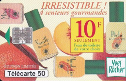 F652 05/1996 - YVES ROCHER " Eau De Toilette " - 50 SC7 - (verso : N° Deux Ligne Vers Le Haut) - 1996