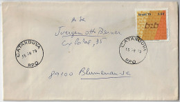 Brazil 1979 Cover From Catanduva To Blumenau Stamp 25 Years Of Th Bank Of Northeast - Brieven En Documenten