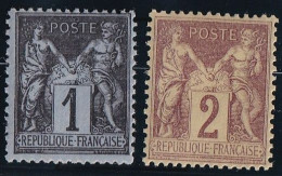 France N°83 & 85 - Neuf ** Sans Charnière - TB - 1876-1898 Sage (Type II)