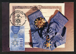 SAINT PIERRE ET MIQUELON (2023) Carte Maximum Card - 60ème Anniversaire Ordre National Du Mérite 1963-2023 - Tarjetas – Máxima