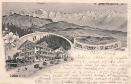 Hotel Pension Falkenflum Thun Litho 1908 - Thoune / Thun