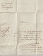 1822 - CAPITAINE Des CUIRASSIERS DE LA REINE ! LETTRE De DIJON (TEXTE !)  => ANDLAU (ALSACE) - Bolli Militari (ante 1900)