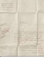 1822 - CAPITAINE Des CUIRASSIERS DE LA REINE ! LETTRE De DIJON (TEXTE !)  => ANDLAU (ALSACE) - Legerstempels (voor 1900)