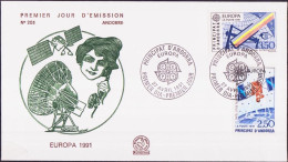 Europa CEPT 1991 Andorre Français - Andorra FDC1 Y&T N°402 à 403 - Michel N°423 à 424 - 1991