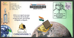 INDIA 2023 Chandrayaan-3,1st Country South Pole,Space ISRO,Moon Mission,Lander Vikram,Registered Cover (**) Inde Indien - Cartas & Documentos