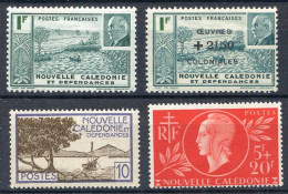 Réf 78 < NOUVELLE CALEDONIE < Yvert N° 193 + 244 + 246 + 248 < 4 Valeurs * MH * Neuf Ch - Neufs