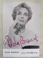 Autografo Della Cantante Elda Bianchi - Singers & Musicians