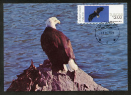 GREENLAND (2023) Carte Maximum Card ATM - White-tailed Eagle, Haliaeetus Albicilla, Pygargue à Queue Blanche, Bird Prey - Cartoline Maximum