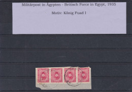 ÄGYPTEN - EGYPT - MILITÄR POST - BRITSH FORCES - KÖNIG FARUK PORTRÄT 1939  USED - Gebraucht