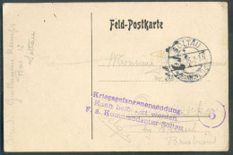 Feldpostkarte Obl. Dc SOLTAU 22.11.15 Vers OVERYSSCHE  + Griffe Violette Kriegsgefangenensendung Kann Befordert Worden F - Kriegsgefangenschaft