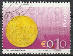 Portugal, 2002 - Euro, €0,10 -|- Mundifil - 2837 - Used Stamps