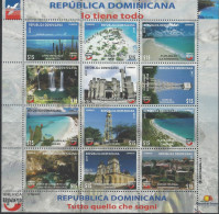 DOMINICAN REPUBLIC UPAEP TOURIST ATTRACTIONS SHEET Of 12 Sc 1623 MNH 2017 - Dominicaine (République)