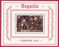 Anguilla Block 67 Postfrisch, Ostern, Glasfenster - Chritus Und Die Jünger Von Emmaus ( Nr. 1932 ) - Easter