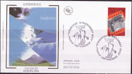 Europa CEPT 2004 Andorre Français - Andorra FDC2 Y&T N°594 - Michel N°615 - 0,50€ EUROPA - 2004