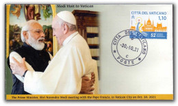 Vatican 2023 Pope Francis ,Catholic Church,Vatican City,Bishop,Jesus,Christianity, Indaia PM Narendra Modi (**) Inde - Brieven En Documenten