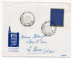 Enveloppe Luxembourg - Timbre Seul Sur Lettre  Les Droits De L'homme CAD Du 25 Juin 1963 Pour Le Havre - YT 633 - Storia Postale