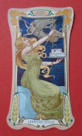 Chromo  LU  Lefevre -Utile  Osselet   Art Nouveau   Sans Pareil Style Mucha 1900 Trompette Renommée  Boite LU - Lu