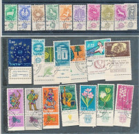 Israel 1961 Year Set Full Tabs VF WITH 1st Day POST MARKS FROM FDC's - Usados (con Tab)