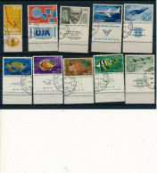 Israel 1962 Year Set Full Tabs VF WITH 1st Day POST MARKS FROM FDC's - Gebruikt (met Tabs)