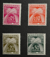 ANDORRE 1961 - NEUF*/MH - LUXE - YT TAXE T 42 / 45 - SC J42 / J45 - Nuevos