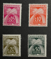 ANDORRE 1961 - NEUF*/MH - LUXE - YT TAXE T 42 / 45 - SC J42 / J45 - Neufs