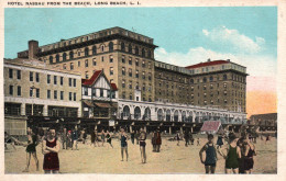 Hotel Nassau From The Beach, Long Beach, Long Island L.I. Not Circulated Post Card - Long Island