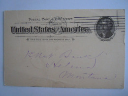 USA Apr 1895 Scott UX12 Postal Card Denver, Colo To Helena, Mont Entier Ganzsache - ...-1900