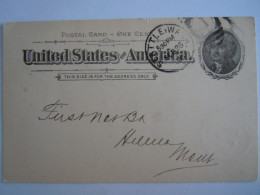 USA Feb 1895 Scott UX12 Postal Card Seattle To Helena Mont Entier Ganzsache - ...-1900