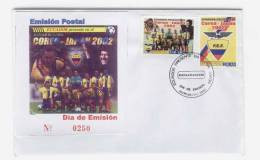 Ecuador - Busta Fdc Con Serie Completa: Qualificazione A Corea/Giappone 2002: Semi-ufficiale? - 2002 – South Korea / Japan