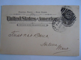 USA Dec 1895 Scott UX12 Postal Card Seattle To Helena Mont Entier Ganzsache - ...-1900