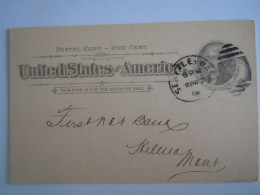 USA Apr 1896 Scott UX12 Postal Card Seattle To Helena Mont Entier Ganzsache - ...-1900