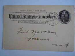 USA Apr 1895 Scott UX12 Postal Card Spokane Falls, Wash To Helena, Mont Entier Ganzsache - ...-1900