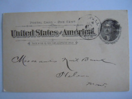 USA Jan 1896 Scott UX12 Postal Card Kalispell, Montana To Helena, Mont Entier Ganzsache - ...-1900