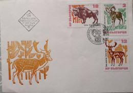 Bulgarien 1973 FDC Mit 3v Aus Wildtiere Mi 2248/53 Abb.Damhirsch + SSt - Lettres & Documents