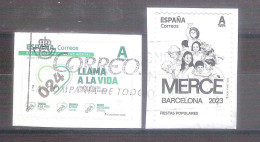 España 2023-2 Sellos Usados - Fiesta De La Merce Barcelona -Salud Mental Valores Cívicos -Espagne-Spain-Spanje - Used Stamps