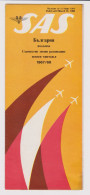 Scandinavian Airlines Carrier SAS Airlines Bulgarian Edition,  Winter 1967/68 Timetable Schedule (55066) - Mondo