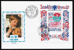 HUNGARY FDC COVER - 1979 International Year Of The Child MINISHEET FDC (FDC79#05) - Lettres & Documents