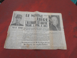 Mercredi 9 Mai 1945   Le Maine Libre L'allemagne Est Abattue - Francese