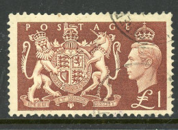 Great Britain 1951 "King George VI" USED Royal Arms - Used Stamps