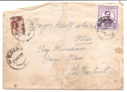 Lettre Voyagé Avec Timbre De 55 Bani Et Timbre Porto Surchargé 50/10 Bani 1953 , RRR ! A VOIR ! - Dienstzegels